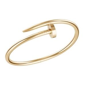 Nail Cuff Bangle Bracelet in Gold